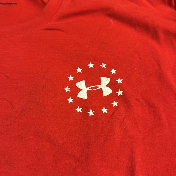 Under Armour, red with white freedom T-shirt size XXL. - Picture 2 of 6
